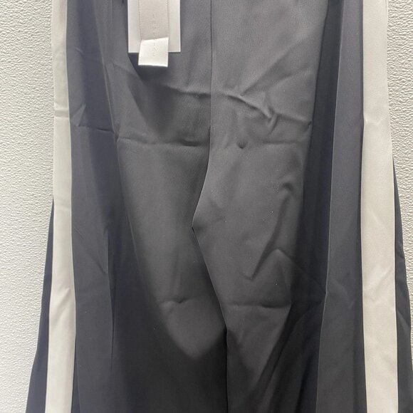 NEW IMPERIAL Women's Side Contrast Stripe Belted Pants Size XS Black/White - Picture 3 of 11